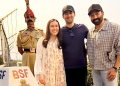 Sunny Deol visits Attari Border with son Karan, Drisha Roy