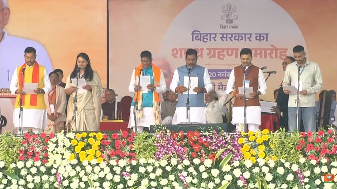 JD(U), BJP MLAs take oath as Bihar ministers