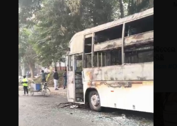 Bus on Fire-Rourkela