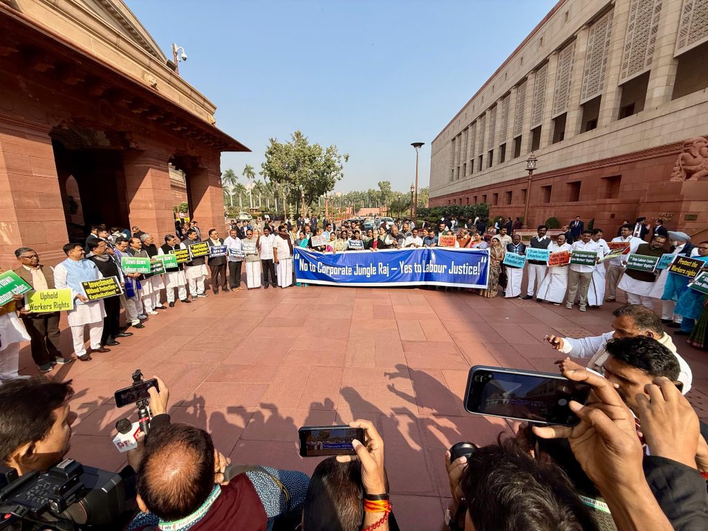 Opposition MPs protest labour codes, demand immediate rollback in Parliament