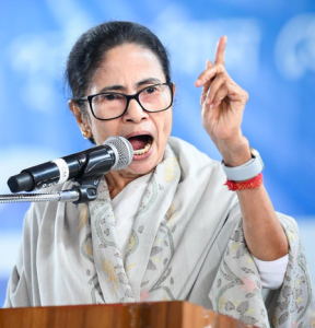 Mamata Banerjee is now ahead of Adhikari in the Bhabanipur race.