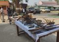 Forest dept sleuths seize firearms, snares, antlers’