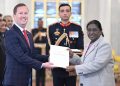US Ambassador Sergio Gor presents credentials to President Murmu
