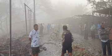 Paradip vegetable market fire