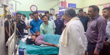 Hospital compound wall collapses