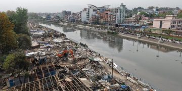 Nepal demolishes illegal settlements along Bagmati River in Kathmandu