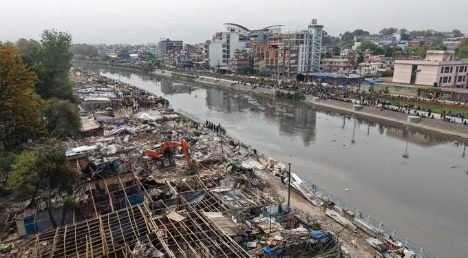 Nepal demolishes illegal settlements along Bagmati River in Kathmandu