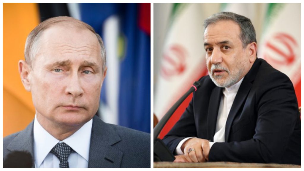 Vladimir Putin and Abbas Araghchi