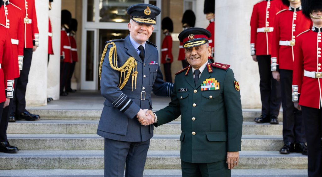 Defence Chief General Anil Chauhan holds high-level talks on evolving nature of conflict in UK