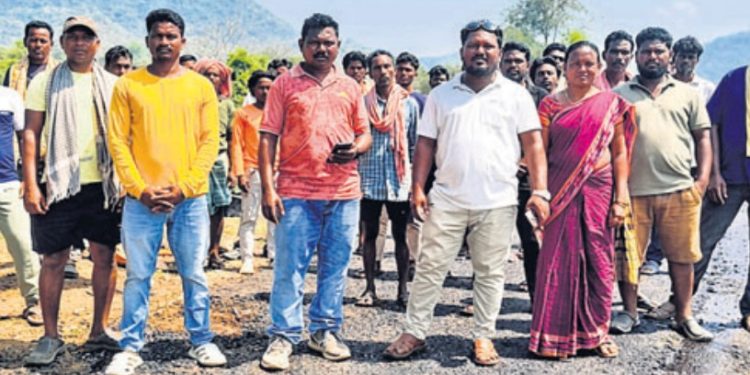 Locals halt road