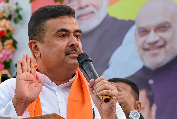 Suvendu Adhikari mocks TMC’s ‘Pushpa’ at Falta roadshow, promises jobs to victims