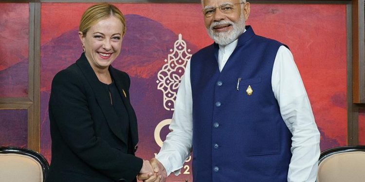 Narendra Modi & Giorgia Meloni