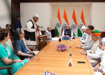 Congress chief Kharge takes oath as Rajya Sabha member