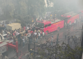 Fire breaks out at three-storey commercial building in Lucknow