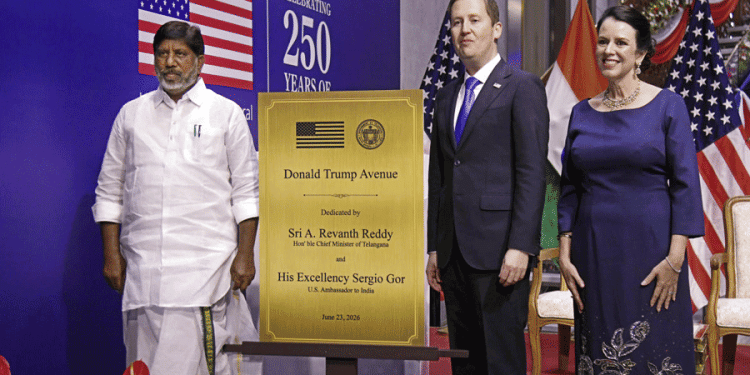 Hyderabad names road after Trump; BJP cries hypocrisy