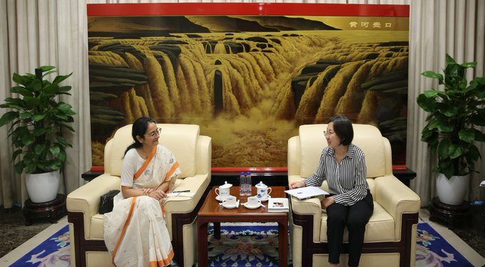 Indian diplomats meet officials of China's Xinhua news agency