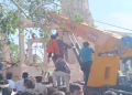 Temple roof collapse