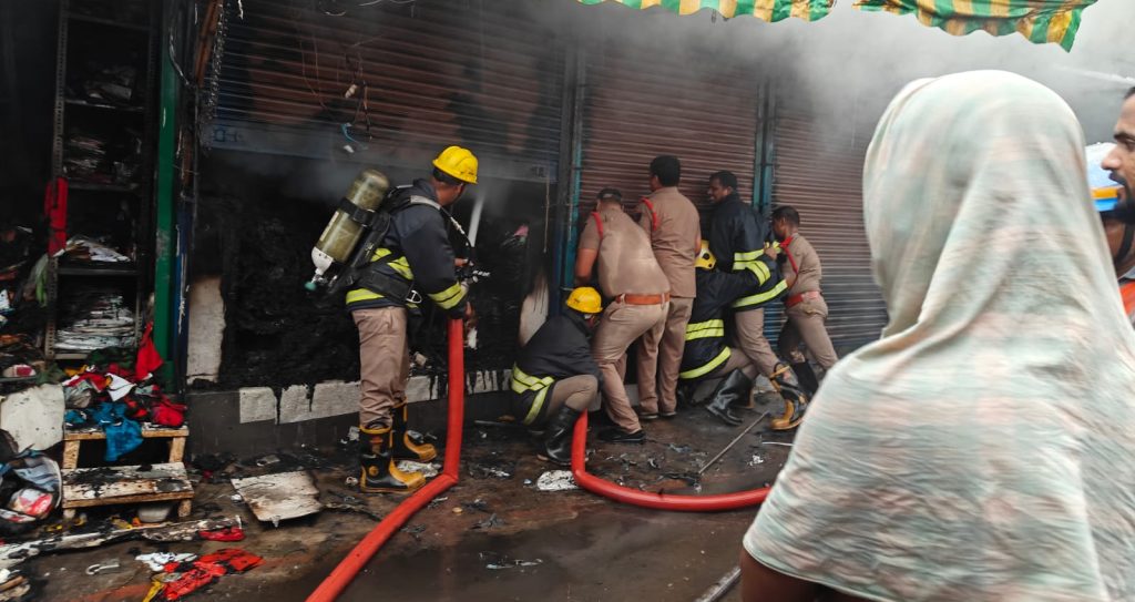 Fire damages over 15 shops at Bhubaneswar's Market Building