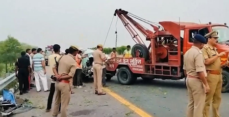 Bus-car collision