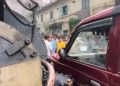 Darjeeling hill train and taxi collide