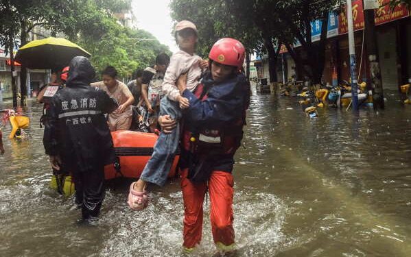 Authorities in southern China said Thursday that 39 people have died in flooding from Tropical Storm Maysak. Most of the deaths were related to the breach of a dam in the city of Nanning, which claimed 26 lives, said Ding Wei, the city's vice mayor, at a news briefing. Maysak brought record rainfall to the Guangxi region, breaching reservoirs and stranding people for days in homes and other buildings. The previously announced death toll was six people.
