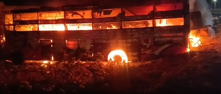 Eight dead, 24 injured in Rajasthan as bus catches fire after Delhi-Mumbai Expressway crash