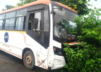 Two brothers critical as govt-run bus hits bike
