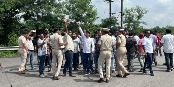 Dharmendra Pradhan faces protest in Jharsuguda