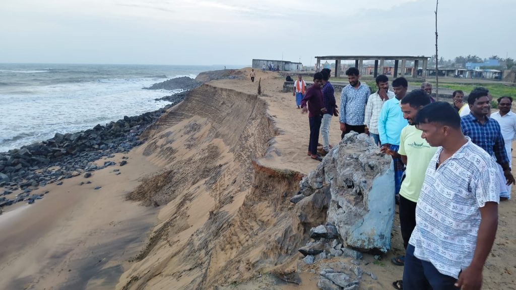 Sea inches closer to Aryapalli; villagers on edge