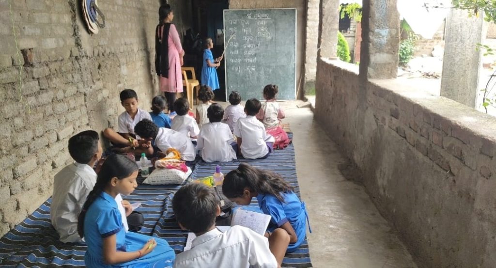 Mohanpada primary school: Students take classes on verandah of villager’s house as building crumbles
