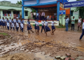 Independence Day celebration: Waterproof tent for officials, students left out in muddy field