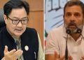 Rahul Gandhi, Rijiju