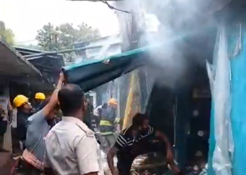 Fire at Bhubaneswar Unit 1 market