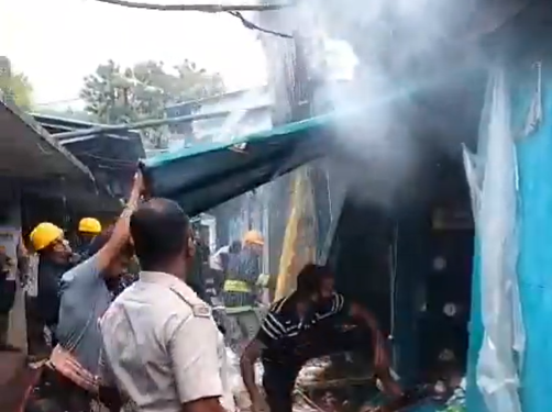 Fire at Bhubaneswar Unit 1 market