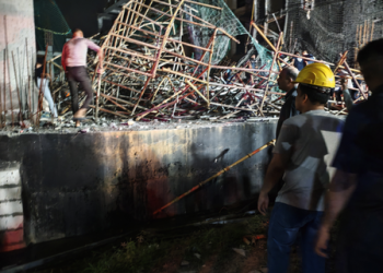 Building slab collapse