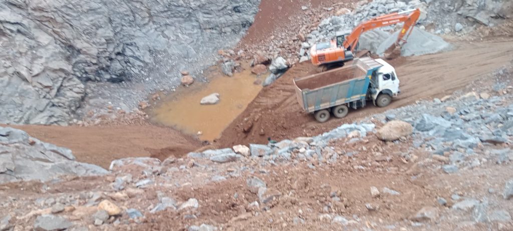 Illegal stone extraction