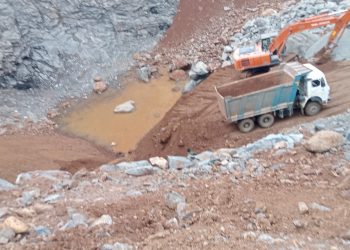 Illegal stone extraction