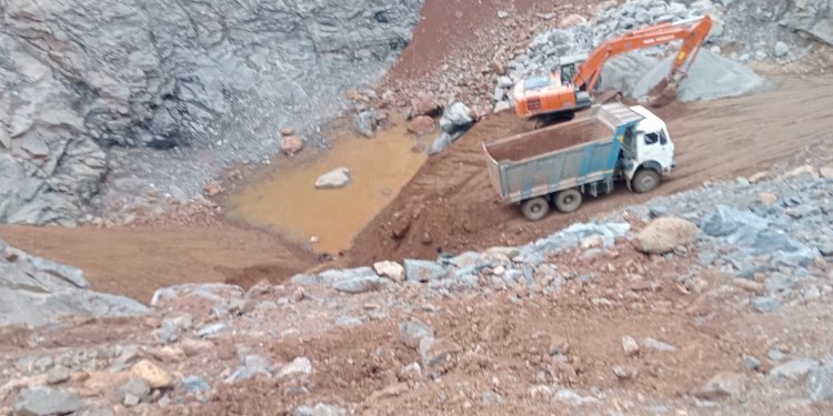 Illegal stone extraction