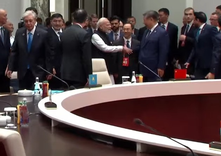 PM Modi, Xi Jinping shake hands, walk side by side at SCO Summit in Bishkek