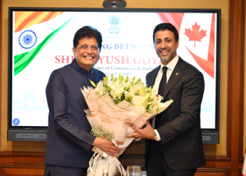Piyush Goyal meets Canadian Minister Maninder Sidhu
