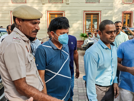 A Delhi court Wednesday sent the son of the building owner, the PG operator, and the labour contractor arrested in connection with the Satya Niketan building collapse to two days of police custody. Judicial Magistrate Kautuk Bharadwaj passed the order after the Delhi Police sought three days’ custody of the three accused -- Mahesh Gupta, PG operator Sudhanshu and contractor Sanoj. Gupta was produced before the Patiala House Court after completion of his two-day police custody, while Sudhanshu and Sanoj were produced before the court following their arrest Tuesday. The five-storey building, known as ‘Hostel Daze’, was being operated as a boys’ paying guest accommodation and several students were staying there when it collapsed at around 1.30 pm Sunday, leaving seven people dead