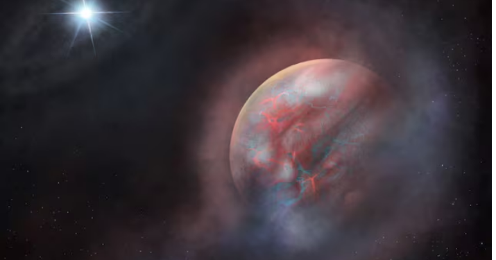 A planet born from the ashes of a dead star